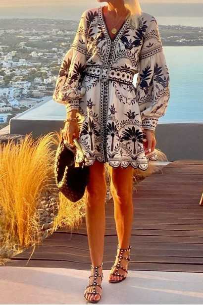 Rochie lungă vaporoasă cu imprimeu floral și șliț lateral Maya Floral - 1